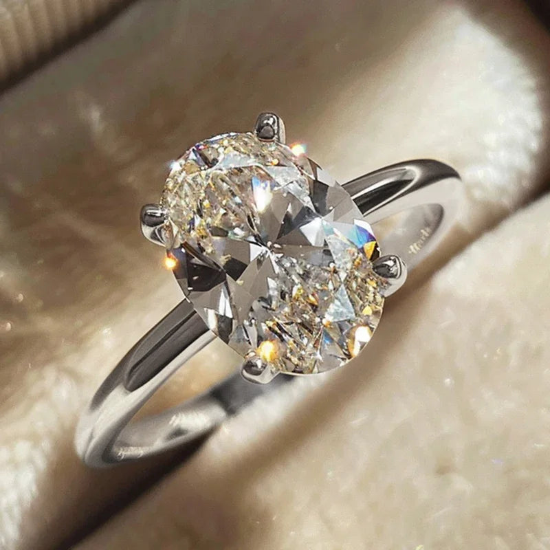 Oval Zircon Band Ring