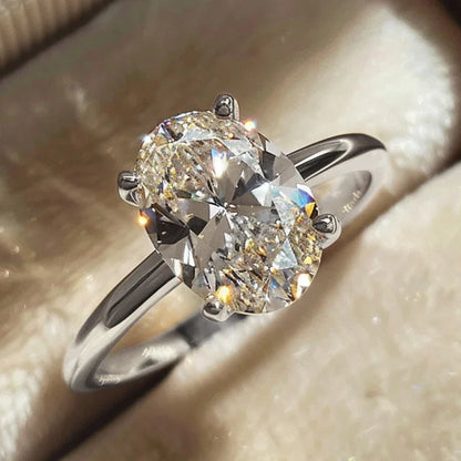 Oval Zircon Band Ring