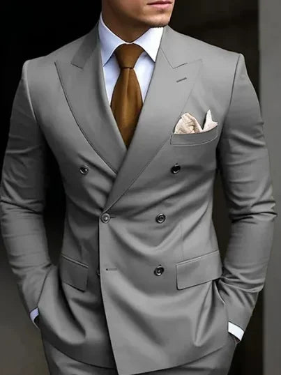 High Brown Double Breasted Suit