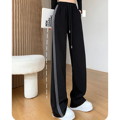 Baggy Wide-Leg Straight Trousers