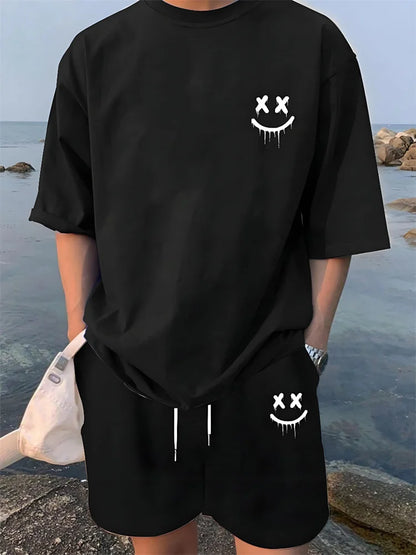 Hawaiian Print T-Shirt Shorts Set