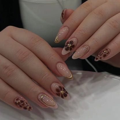 24Pcs French Ballerina Nail Tips