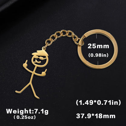 Teamer Funny Middle Finger Stickman