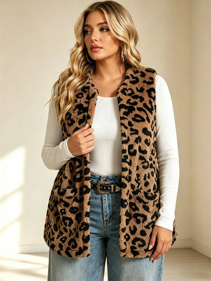 Leopard Print Knit Vest