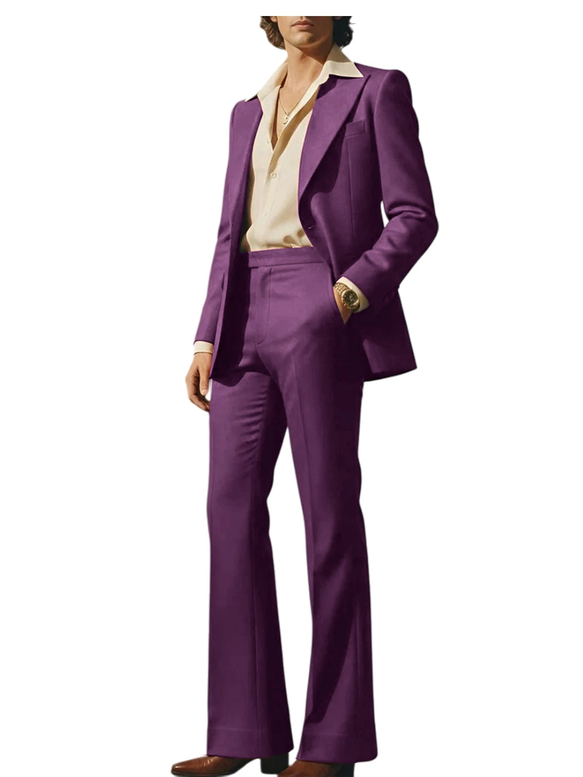 Slim Fit Peak Lapel Suit