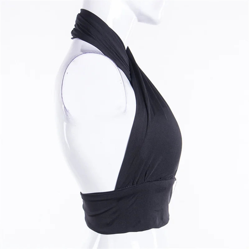 Sleeveless Wrap Crop Top
