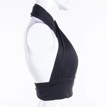 Sleeveless Wrap Crop Top