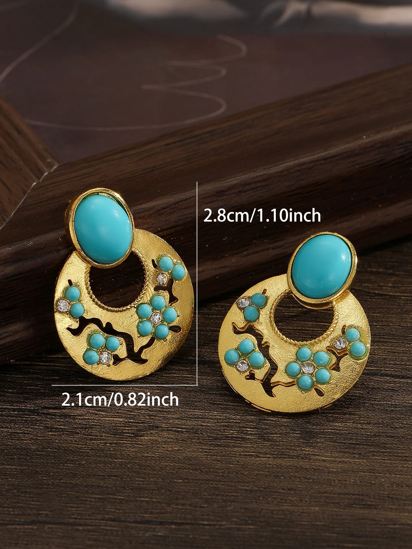 Bohemian Turquoise Drop Earrings
