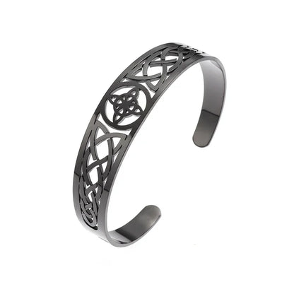 Retro Punk Koi Fish Engraved Bracelet