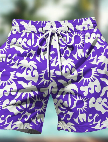 Kawaii Icon Drawstring Board Shorts