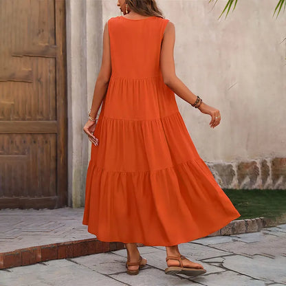 Vacation Beach Ruffles Dress