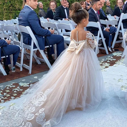 Cotton A-Line Flower Girl Dress