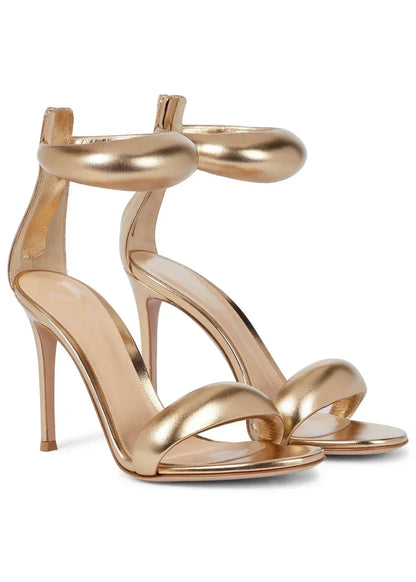 Silver Strap High Heels