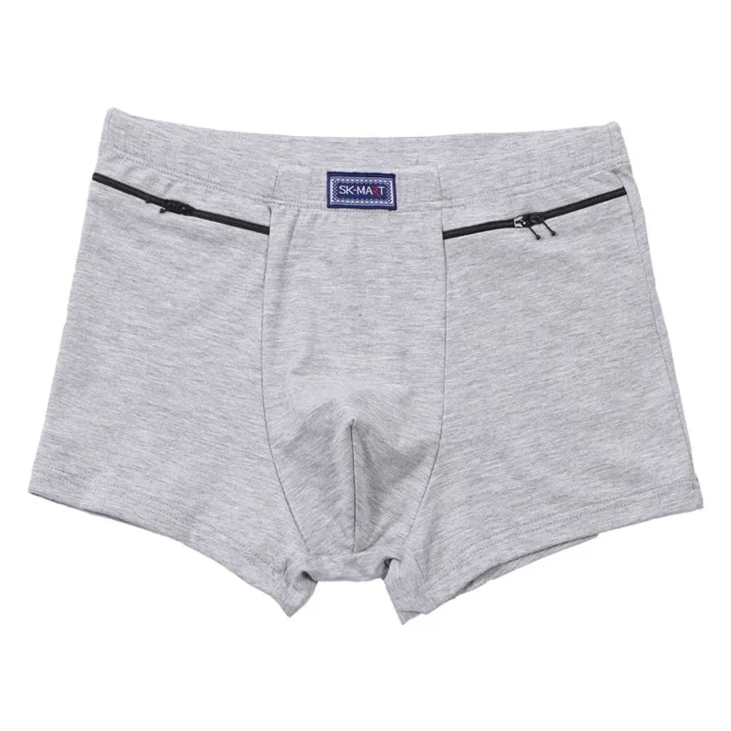Cotton Zipper Boxers