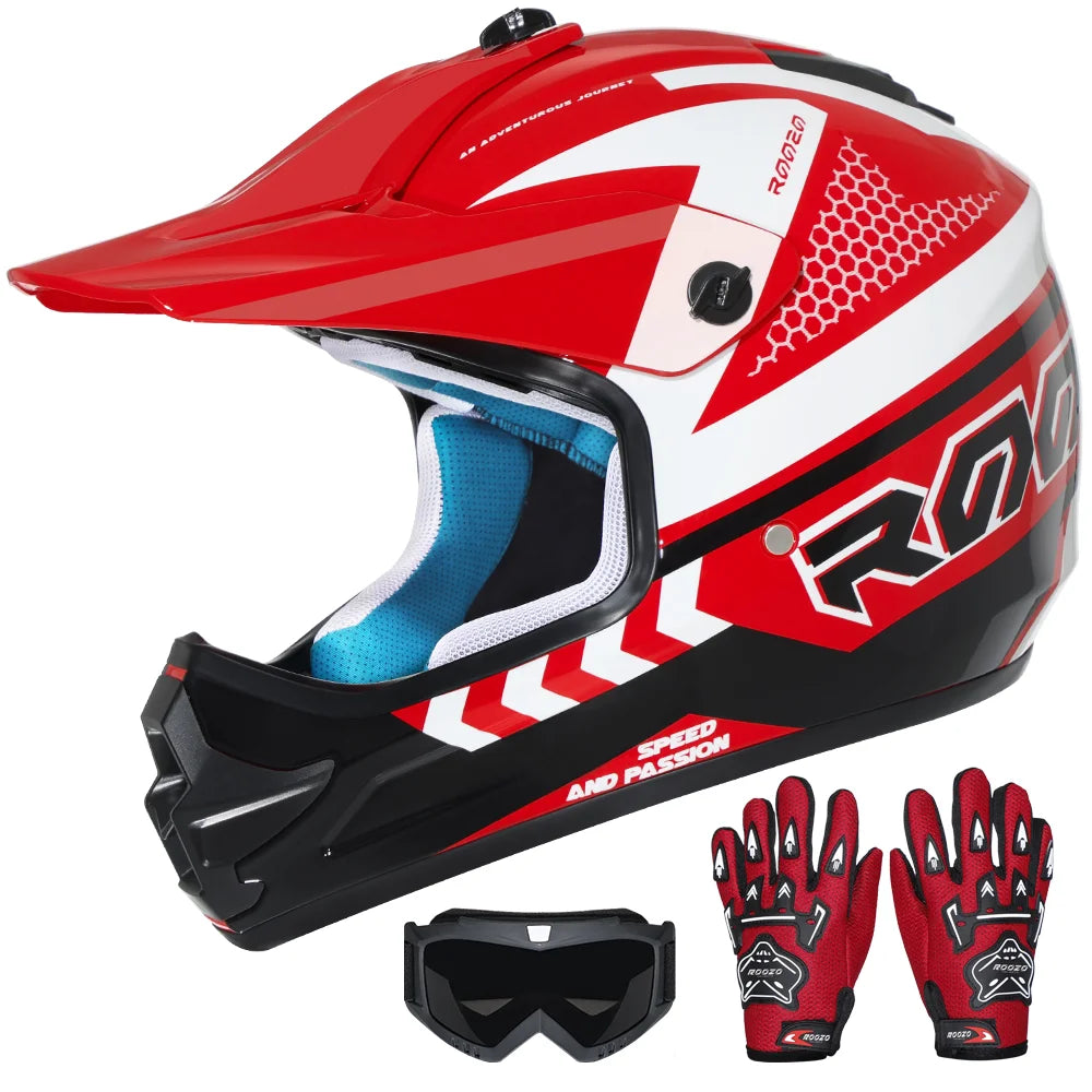 Roozo Lightweight Youth Motocross Helmet