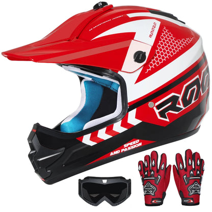Roozo Lightweight Youth Motocross Helmet