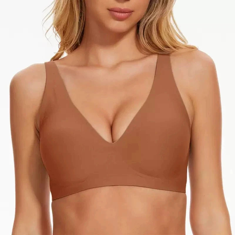 Wire-Free Seamless Leopard Print Bra