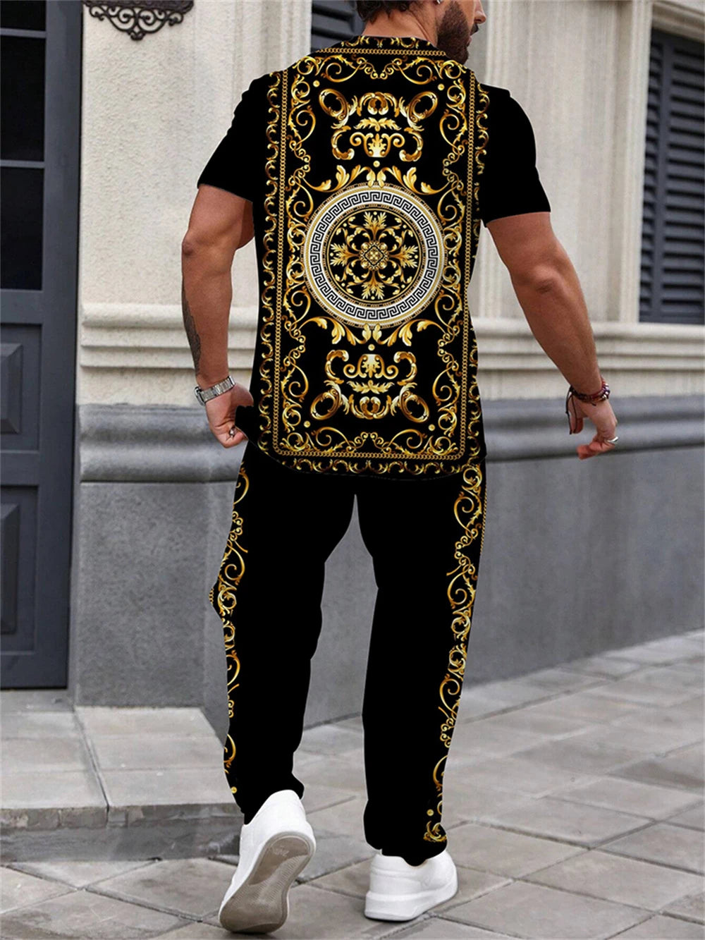 Summer Short Sleeve Trousers Suit