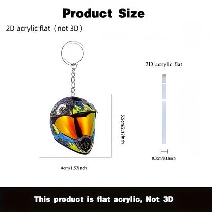 Keychain Helmet 2D Flat Stereo