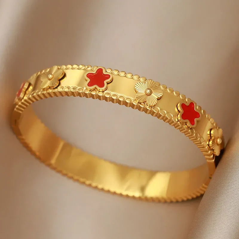 Gold Letter Cuff Bracelet