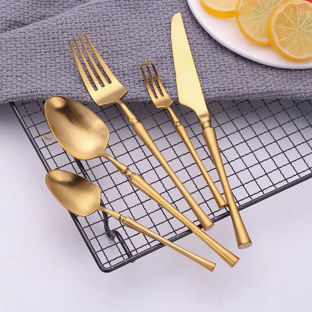 Metal Solid Sliver Cutlery Set