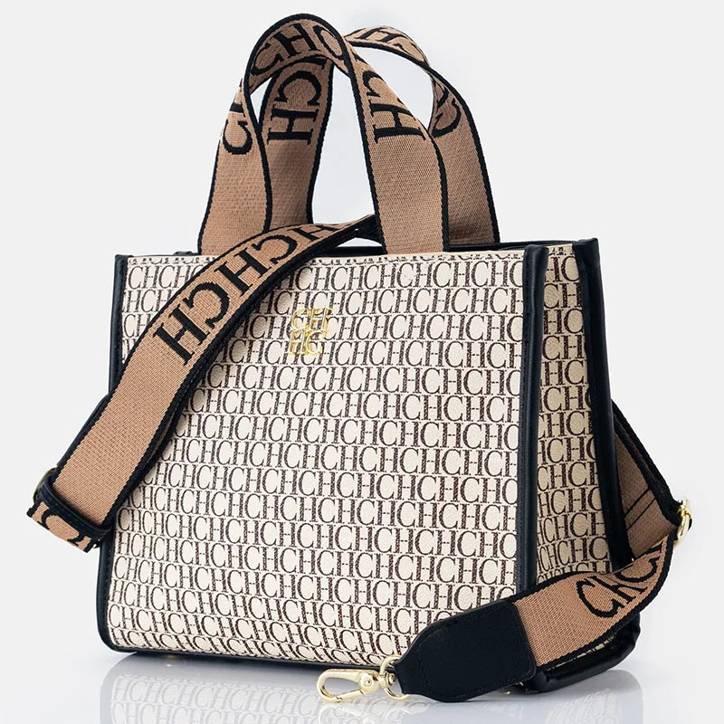 Monogram Print PU Tote