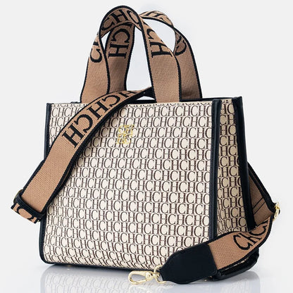 Monogram Print PU Tote