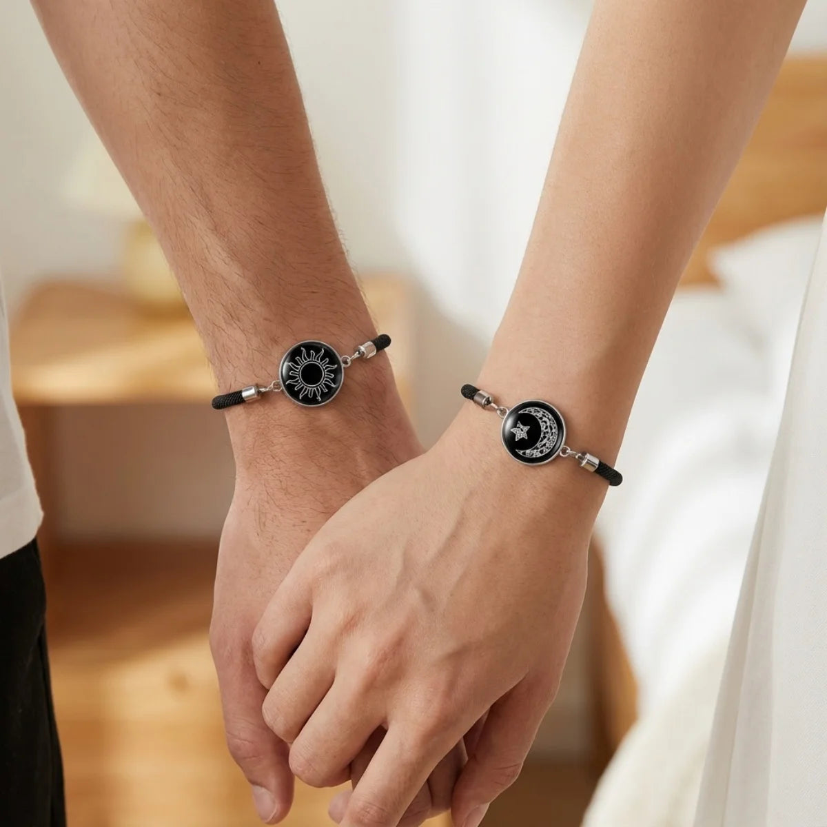 Moon Charm Rope Bracelet