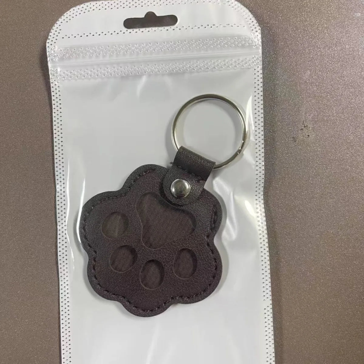 Dog Hair Collector Keychain Leather