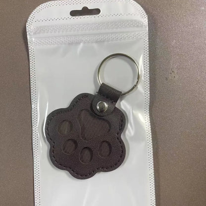 Dog Hair Collector Keychain Leather