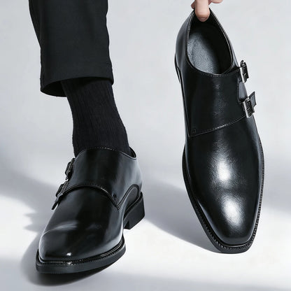 Leather Monk Strap Shoes