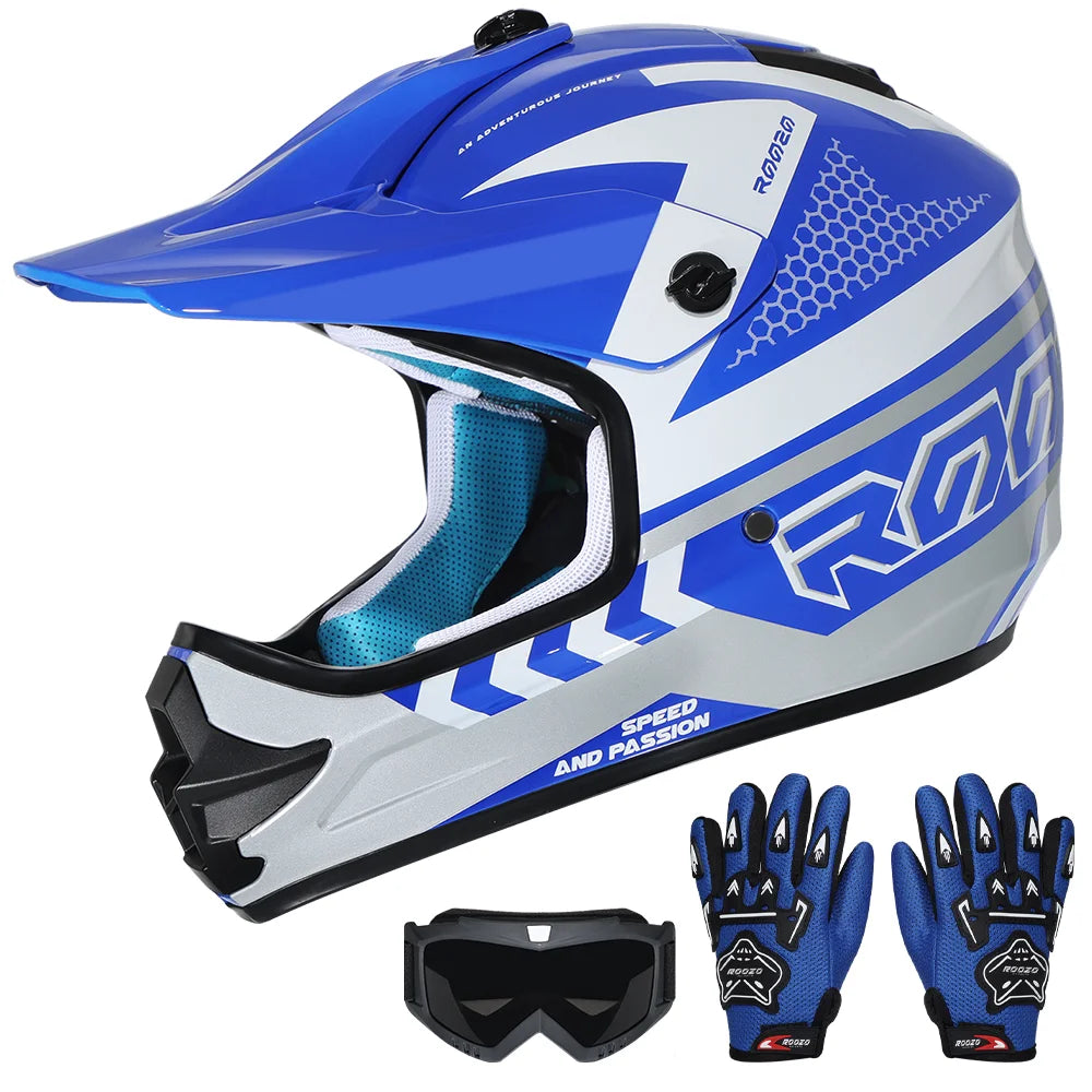 Roozo Lightweight Youth Motocross Helmet