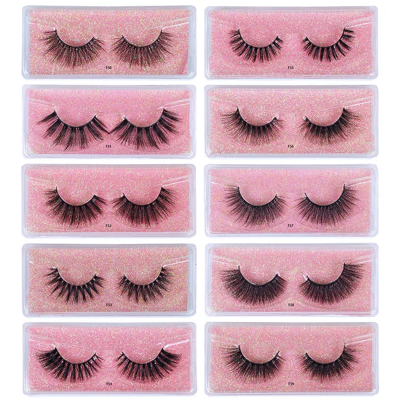 Natural Long Strip Eyelashes Set