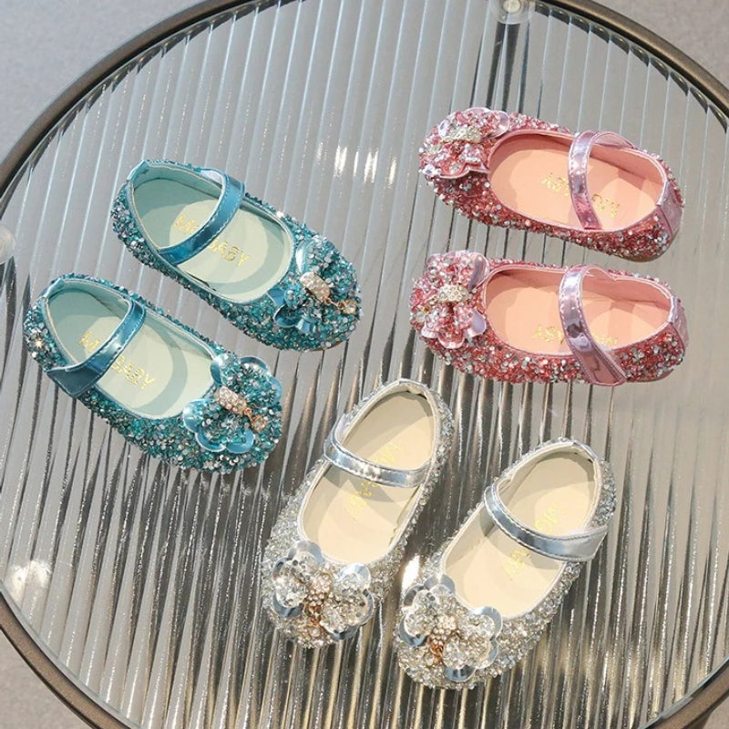 Diamond Bow Princess Shoes