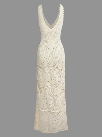 V-Neck Ankle Dress