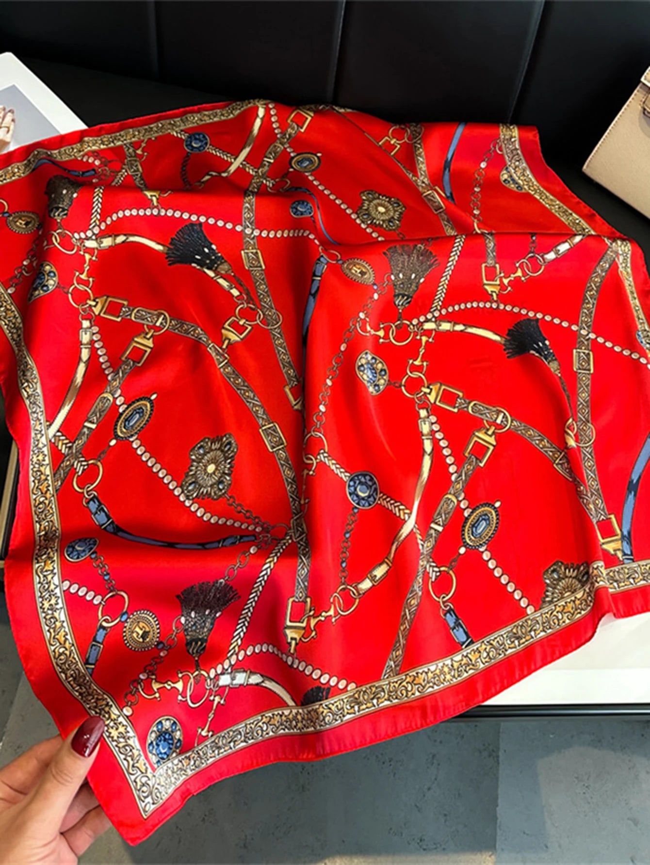 Printing Silk Square Kerchief Headbands