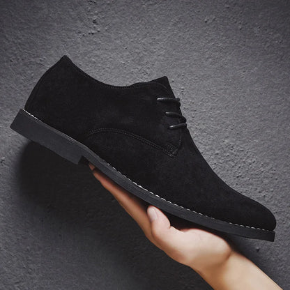 Suede Lace-Up Derby Shoes