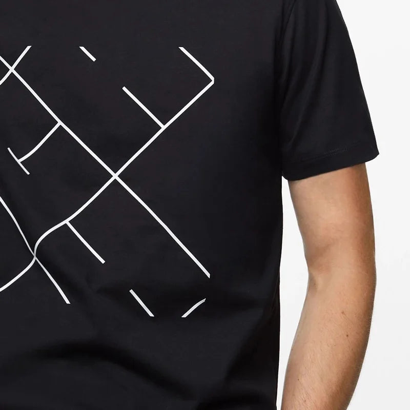 Cotton Letter Print Casual Tee