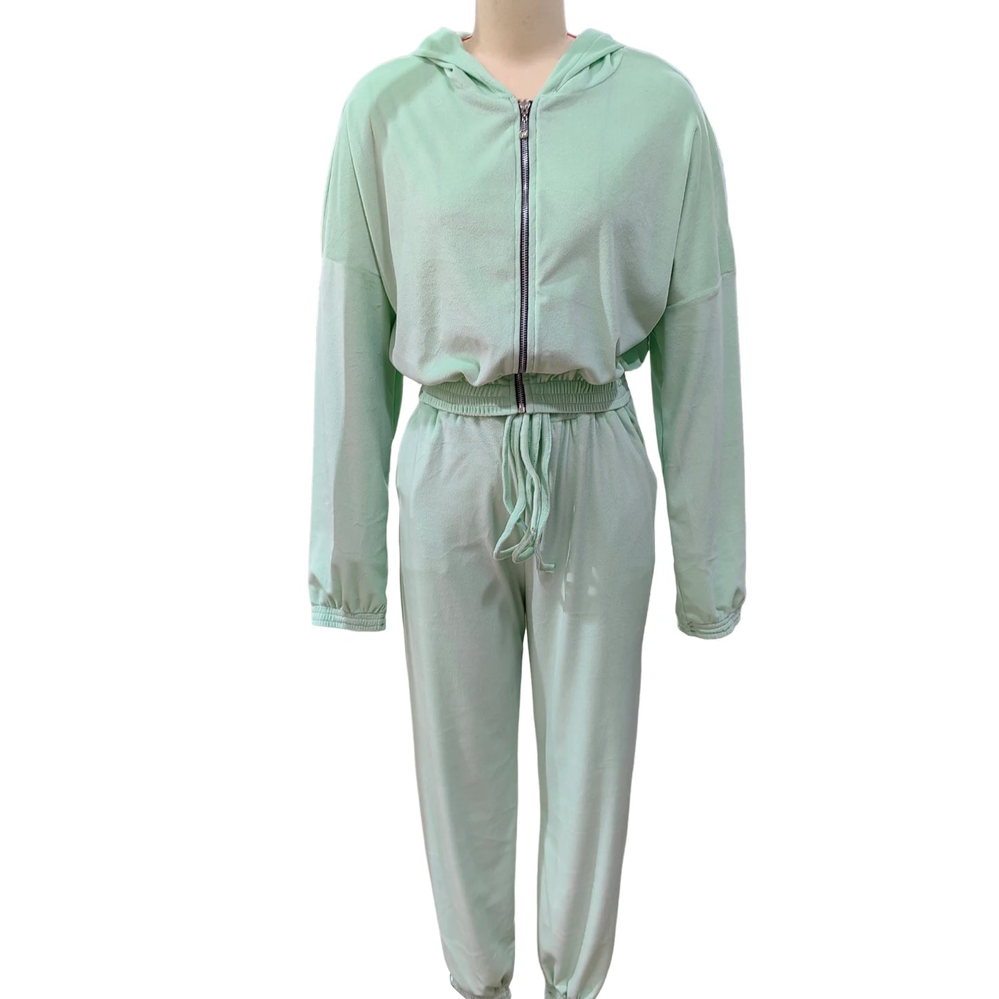 Women Two-Piece Hooded Tracksuit Set