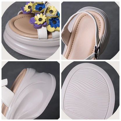 Leather Wedge Sandals