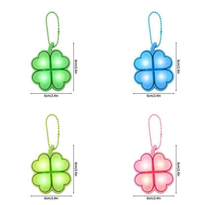 Clover Keycap Keychain LED Clicker