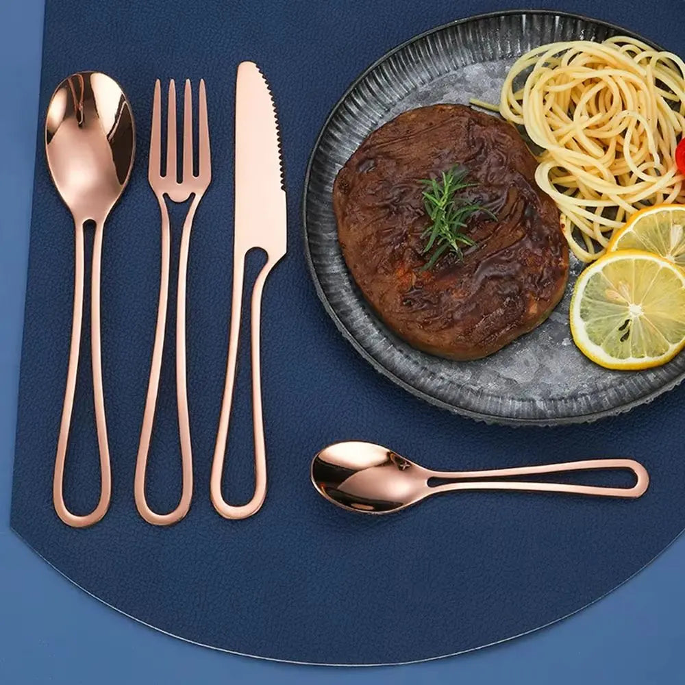 Metal Western Solid Dinnerware Set