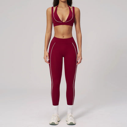 Striped Yoga Set