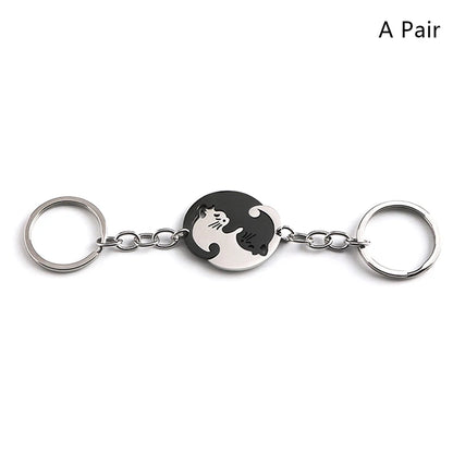 Cute Hug Cat Keychain Creative