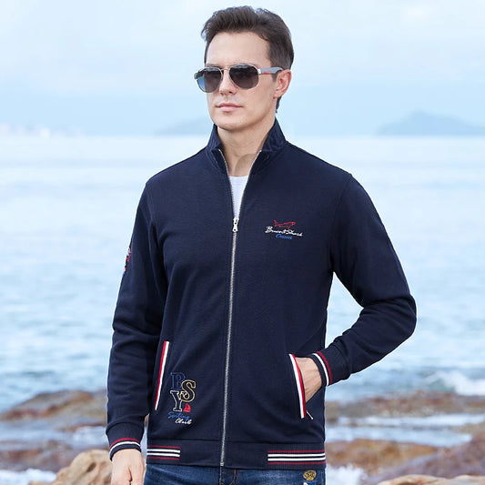 Thick Cotton Embroidered Sweatercoat