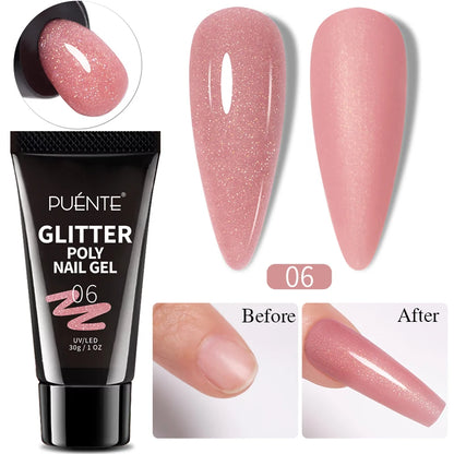 PUENTE Glitter Poly Nail Gel