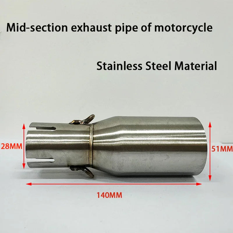 Universal 28-45mm to 51mm Exhaust Adapter Pipe