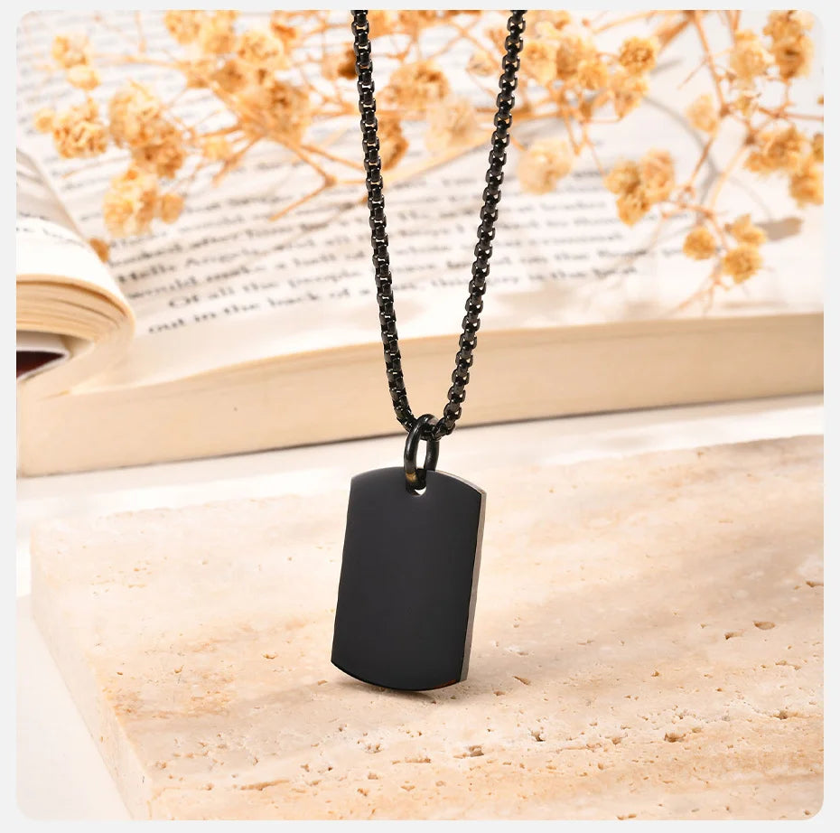 Metal Geometric Stainless Dogtags Pendant Party