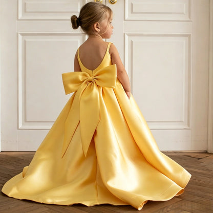 Satin A-Line Flower Girl Dress