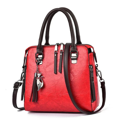 Leather Tote Shoulder Bag